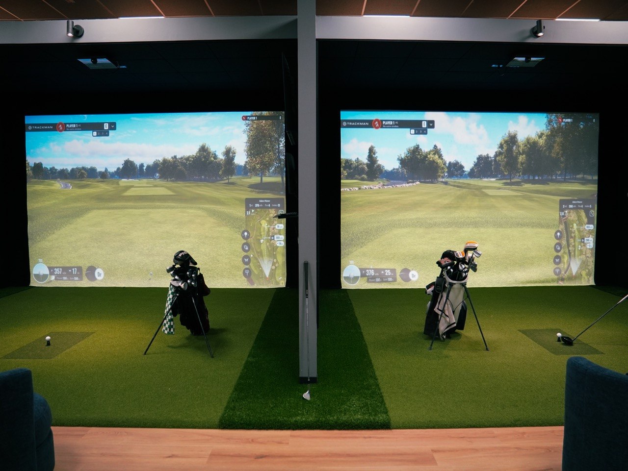 Dual Trackman Simulator Bays